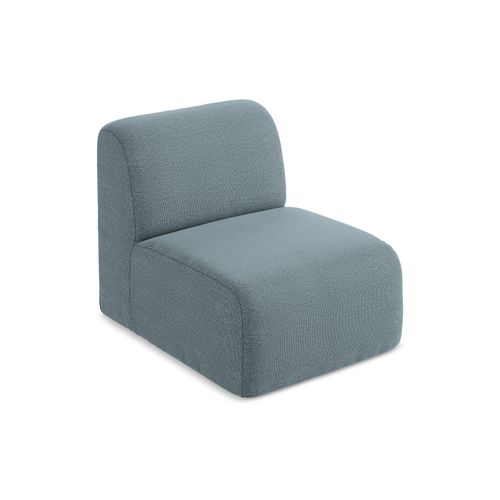 Fauteuil Pour Canapé Modulable Lani En Tissu Bouclette Jeans