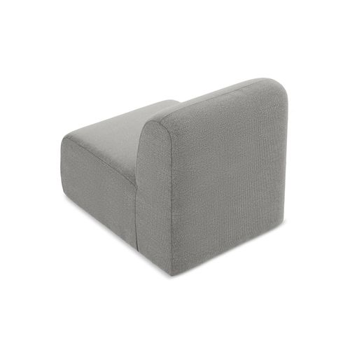 Fauteuil Pour Canapé Modulable Lani En Tissu Bouclette Gris Clair