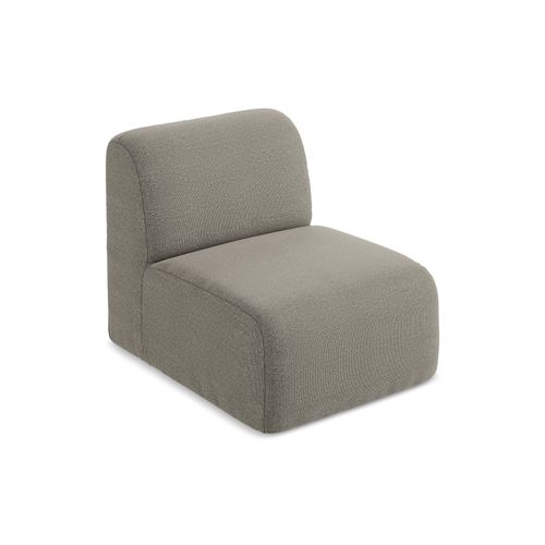 Fauteuil Pour Canapé Modulable Lani En Tissu Bouclette Gris