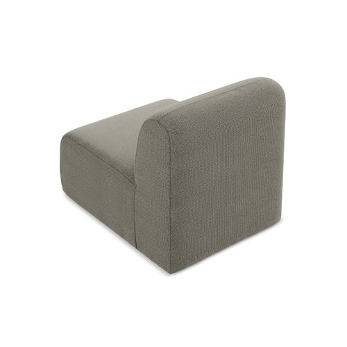 Fauteuil Pour Canapé Modulable Lani En Tissu Bouclette Gris