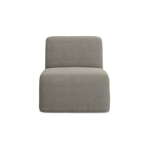 Fauteuil Pour Canapé Modulable Lani En Tissu Bouclette Gris