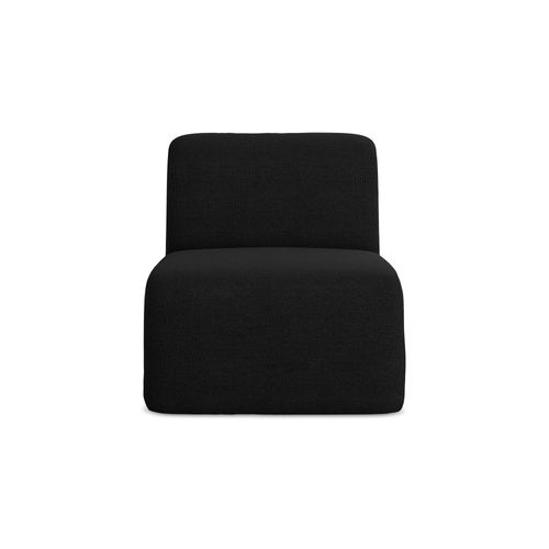 Fauteuil Pour Canapé Modulable Lani En Tissu Bouclette Noir