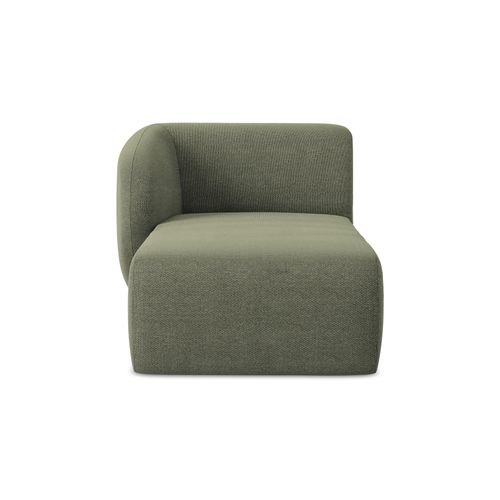 Méridienne Gauche Lani En Tissu Bouclette Olive