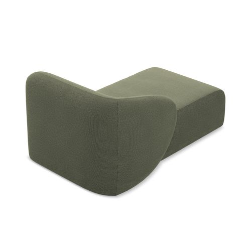 Méridienne Gauche Lani En Tissu Bouclette Olive