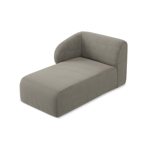 Méridienne Gauche Lani En Tissu Bouclette Gris