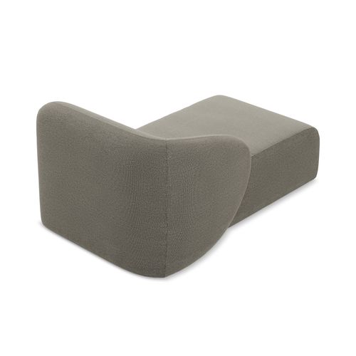 Méridienne Gauche Lani En Tissu Bouclette Gris