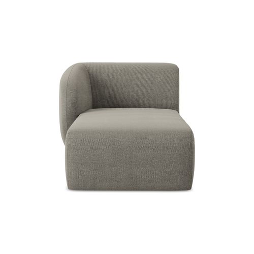 Méridienne Gauche Lani En Tissu Bouclette Gris