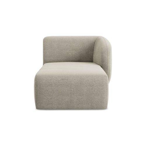 Méridienne Droite Lani En Tissu Bouclette Taupe