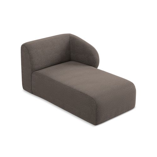 Méridienne Droite Lani En Tissu Bouclette Choolat