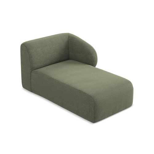 Méridienne Droite Lani En Tissu Bouclette Olive