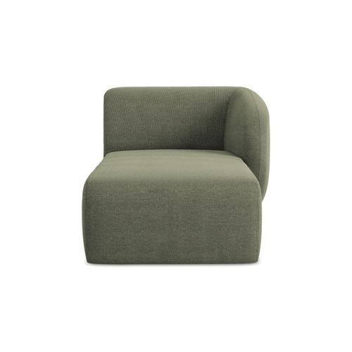 Méridienne Droite Lani En Tissu Bouclette Olive