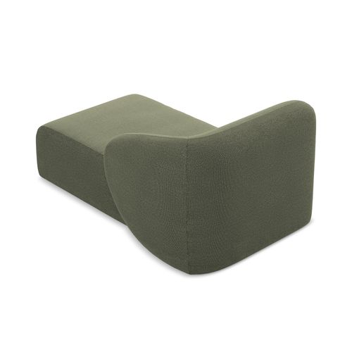 Méridienne Droite Lani En Tissu Bouclette Olive