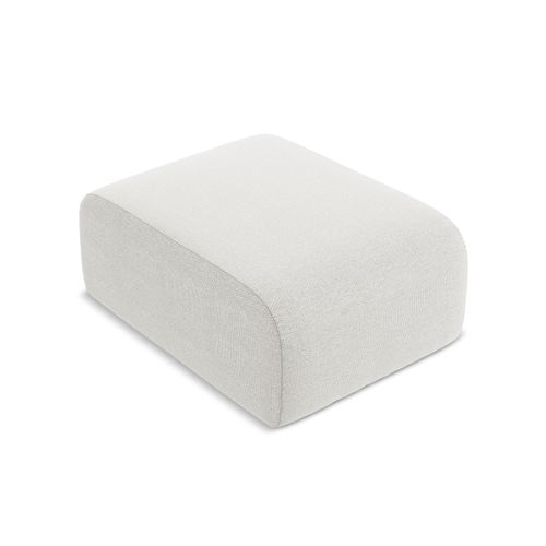 Pouf Lani En Tissu Bouclette Blanc