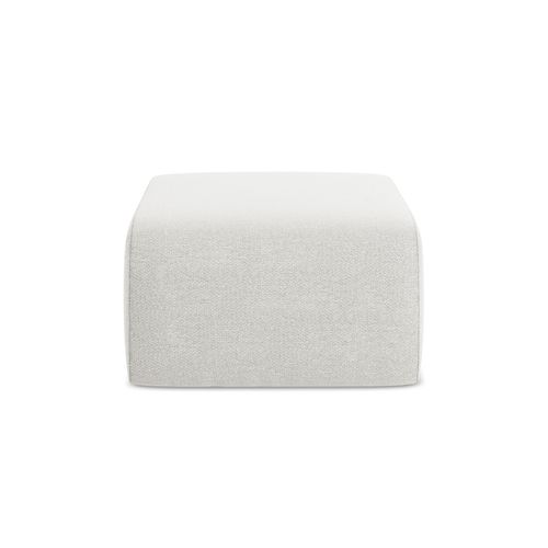 Pouf Lani En Tissu Bouclette Blanc
