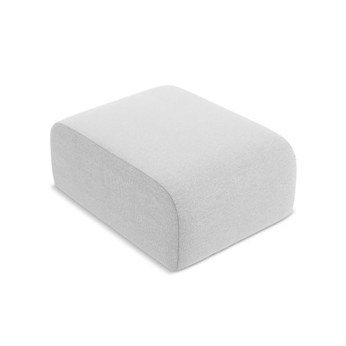 Pouf Lani En Tissu Bouclette Argent