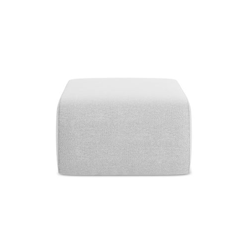 Pouf Lani En Tissu Bouclette Argent