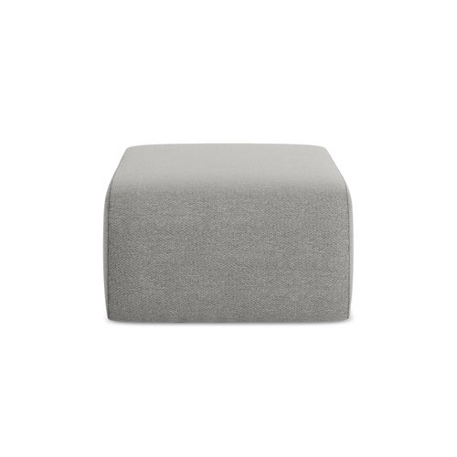 Pouf Lani En Tissu Bouclette Gris Clair