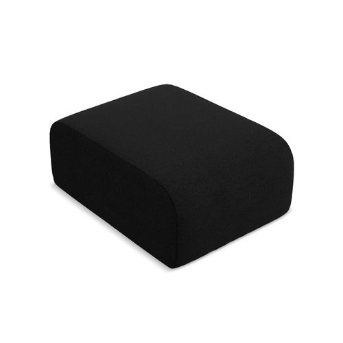 Pouf Lani En Tissu Bouclette Noir