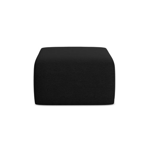 Pouf Lani En Tissu Bouclette Noir