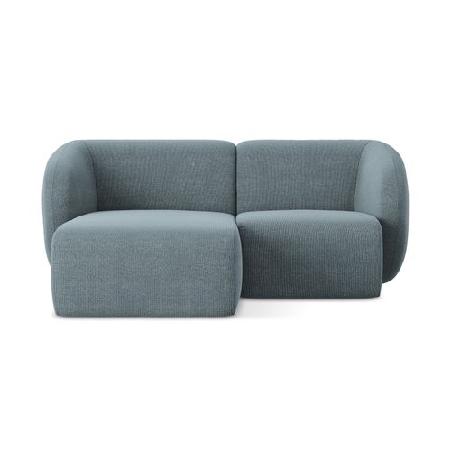 Canapé D'angle 2,5 Places Modulaire Gauche Lani En Tissu Bouclette Jeans