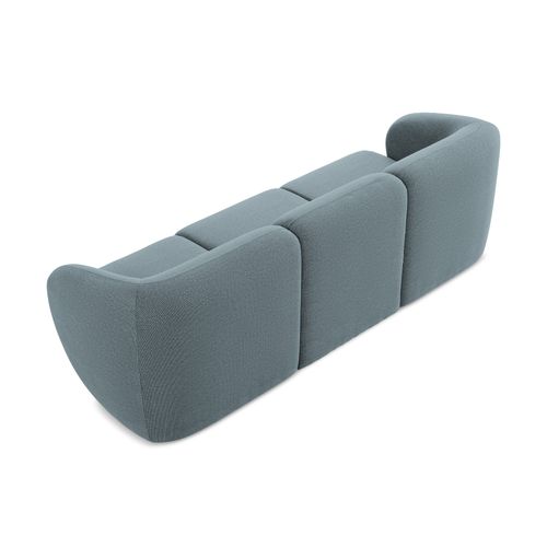 Canapé Modulable 3 Places Lani En Tissu Bouclette Jeans