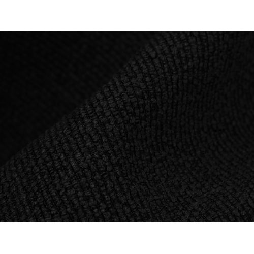 Canapé Panoramique 5 Places Droit Lani En Tissu Bouclette Noir