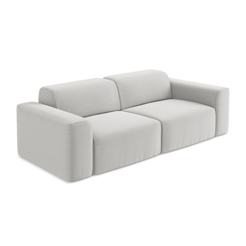 Canapé Modulable 2 Places Keli En Velours Argent