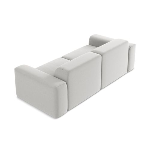 Canapé Modulable 2 Places Keli En Velours Argent