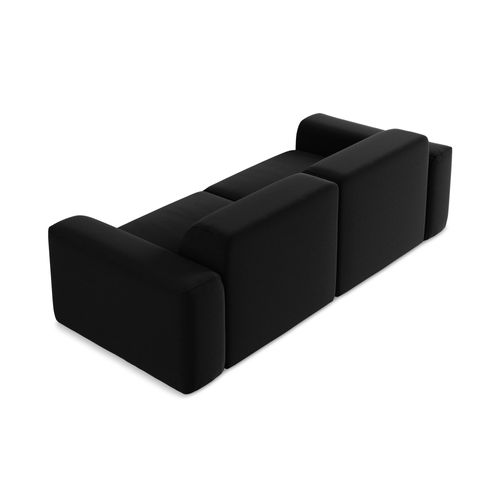 Canapé Modulable 3 Places Keli En Velours Noir