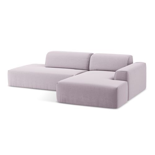 Canapé D'angle 3 Places Modulaire Gauche Keli En Velours Lavande