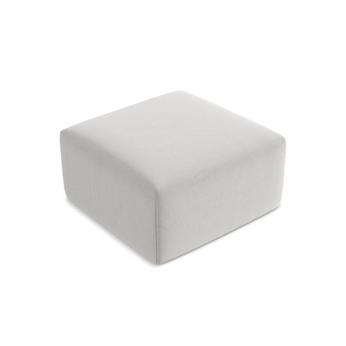 Pouf Keli En Velours Argent