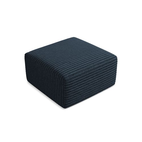 Pouf Keli En Velours Côtelé Bleu Royal