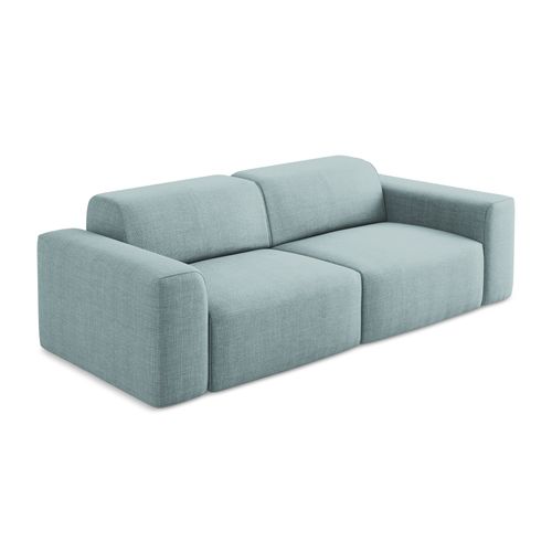 Canapé Modulable 2 Places Keli En Tissu Texturé Jeans