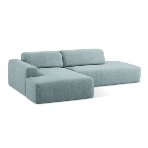 Canapé D'angle 3 Places Modulaire Droit Keli En Tissu Texturé Jeans