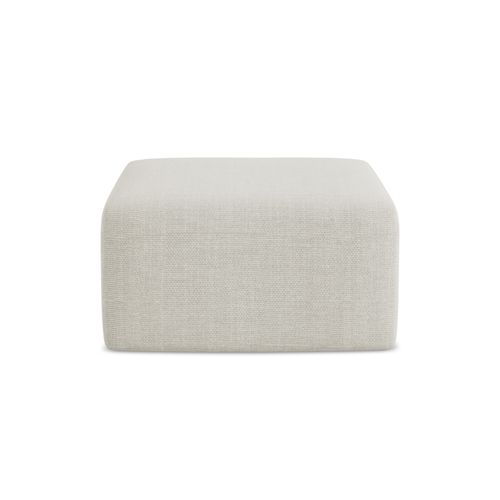 Pouf Keli En Tissu Texturé Beige Clair
