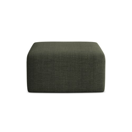 Pouf Keli En Tissu Texturé Olive