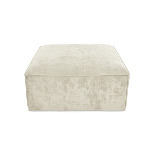 Pouf Hana En Tissu Chenille Beige