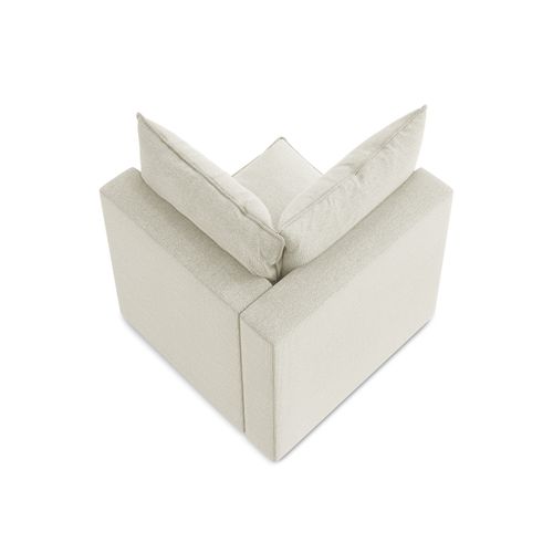 Fauteuil D'angle Pour Canapé Modulable Manao En Tissu Bouclette Sable