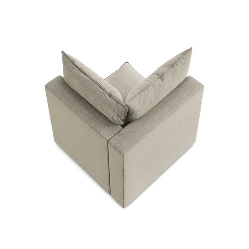 Fauteuil D'angle Pour Canapé Modulable Manao En Tissu Bouclette Taupe