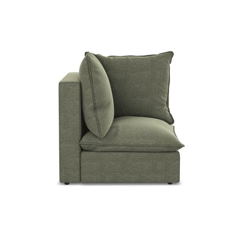 Fauteuil D'angle Pour Canapé Modulable Manao En Tissu Bouclette Olive