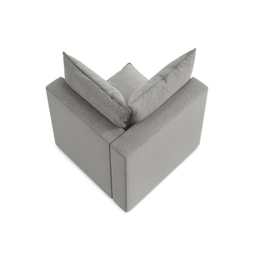 Fauteuil D'angle Pour Canapé Modulable Manao En Tissu Bouclette Gris Clair