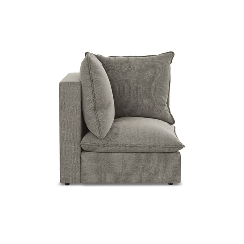 Fauteuil D'angle Pour Canapé Modulable Manao En Tissu Bouclette Gris