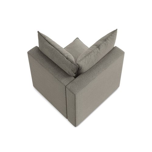 Fauteuil D'angle Pour Canapé Modulable Manao En Tissu Bouclette Gris