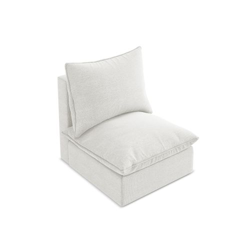 Fauteuil Pour Canapé Modulable Manao En Tissu Bouclette Blanc