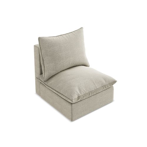 Fauteuil Pour Canapé Modulable Manao En Tissu Bouclette Taupe