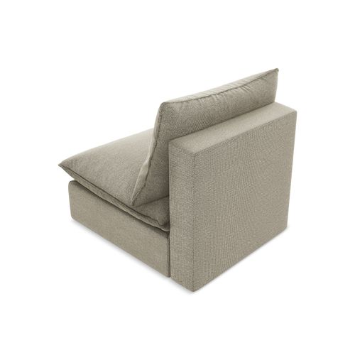 Fauteuil Pour Canapé Modulable Manao En Tissu Bouclette Taupe