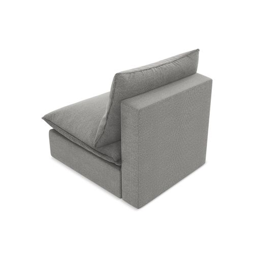 Fauteuil Pour Canapé Modulable Manao En Tissu Bouclette Gris Clair
