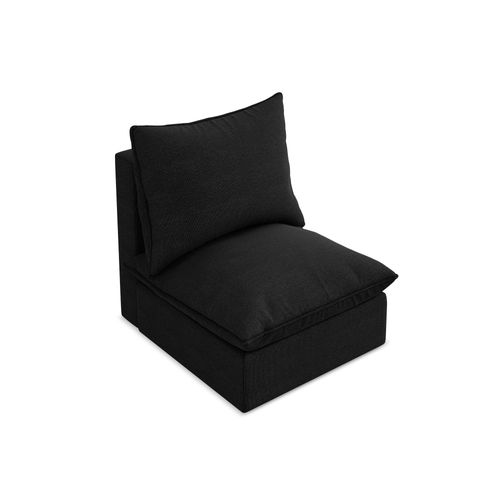 Fauteuil Pour Canapé Modulable Manao En Tissu Bouclette Noir