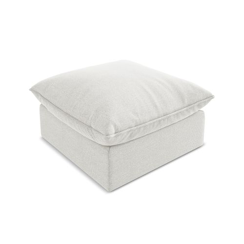 Pouf Manao En Tissu Bouclette Blanc