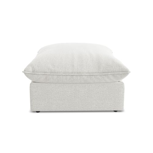 Pouf Manao En Tissu Bouclette Blanc